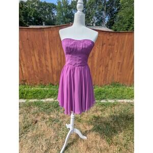 GUESS Los Angeles Dress Womens Purple Party Mini Dress 8